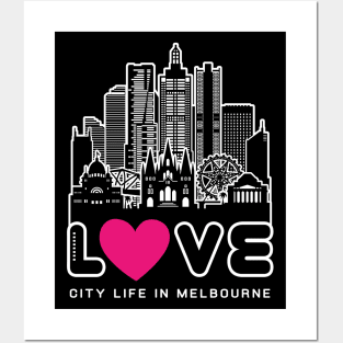 Love City Life In Melbourne Posters and Art